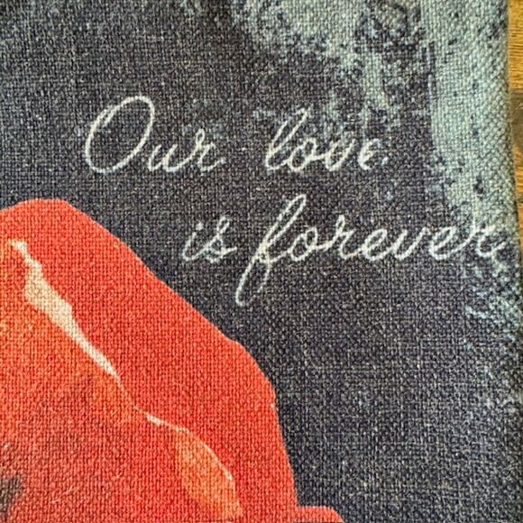 Tapestry Poppy Flower Throw Pillow Cover 17.5X17.5 Square w/Zipper Floral Love - Picture 5 of 12